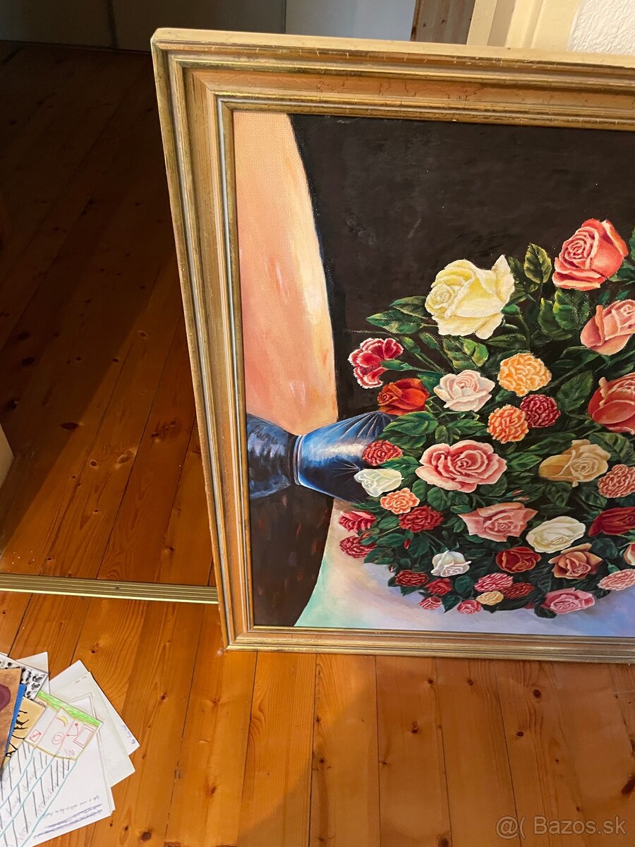 Rucne maľovaný stary obraz - 2