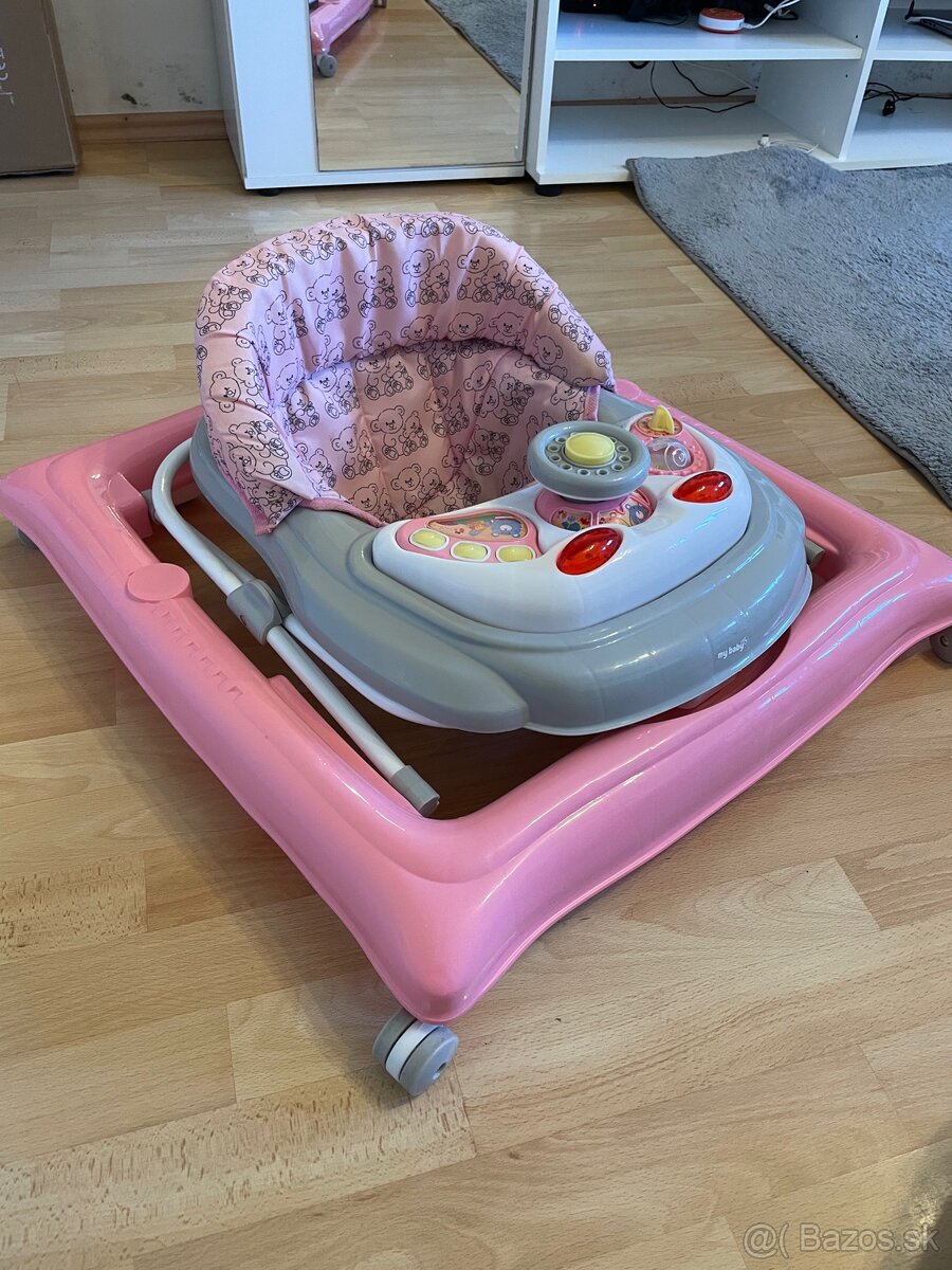 Detské chodítko - Ružové - 2