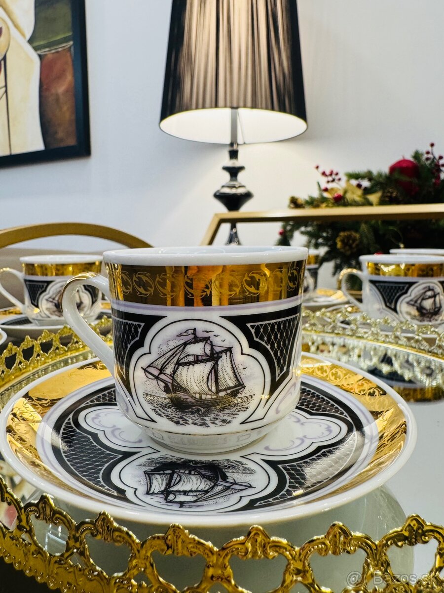 Československé šálky 8 ks plachetnice+ZADARMO doprava - 2