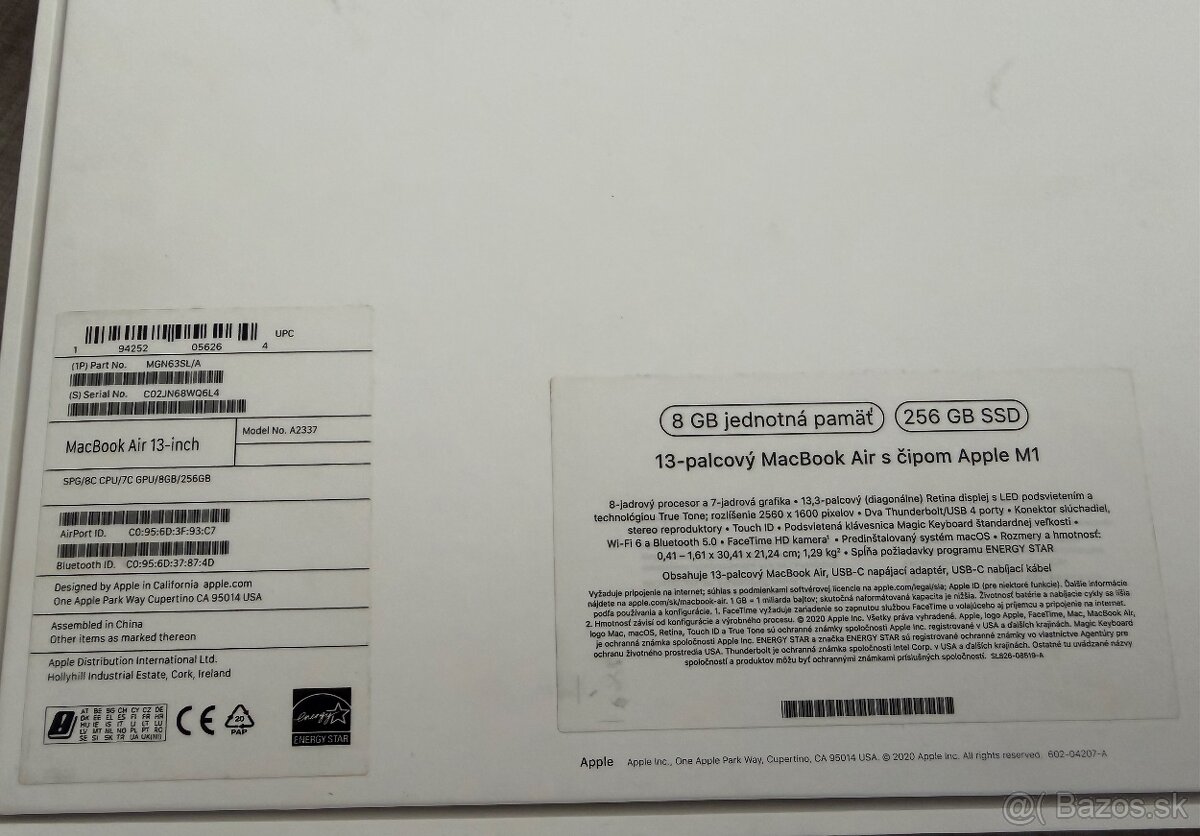 MacBook Air Silver M1 8GB/256GB - 2