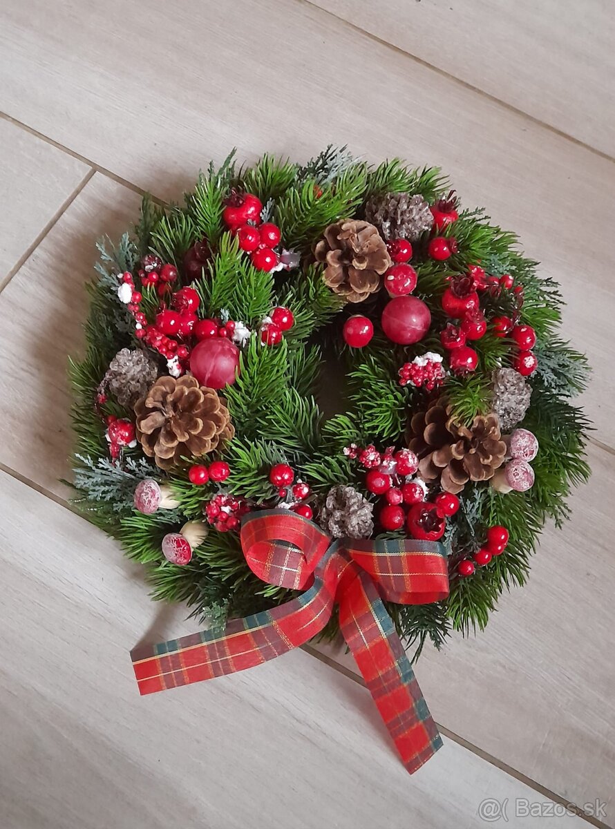 Vianočný a adventný veniec, solárny stromček a hviezdy - 2