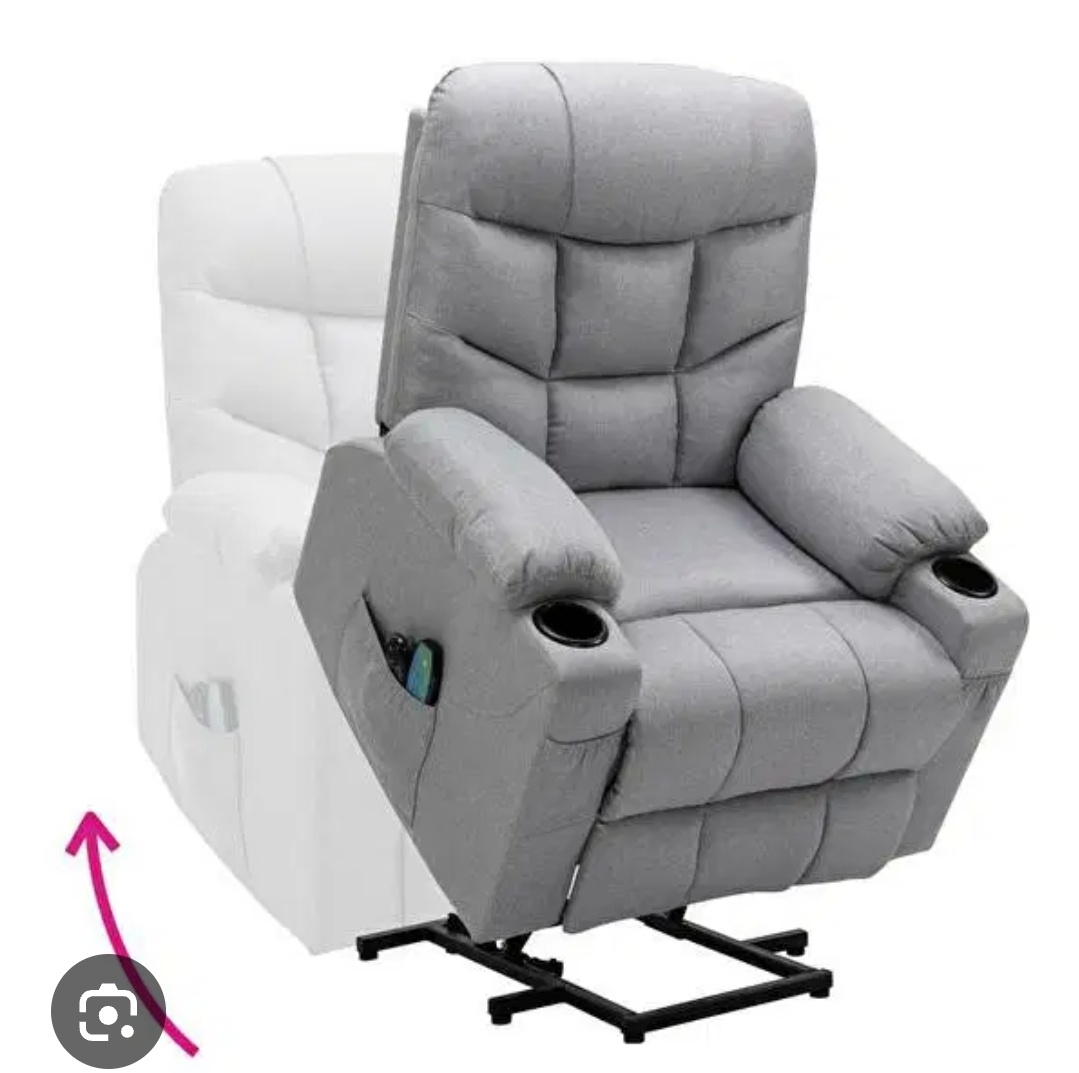 Masážne polohovacie kres vetlosivá, HUDSON - 2