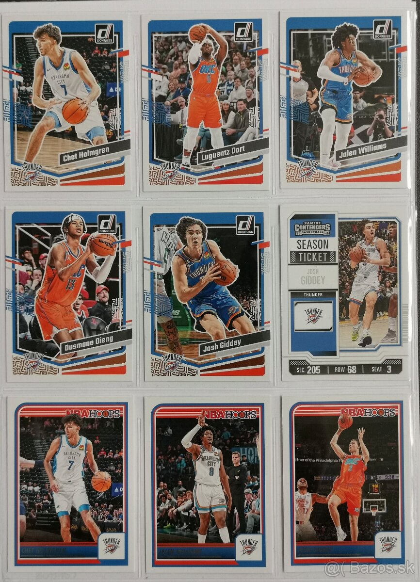 Kartičky NBA - Oklahoma Thunder (101 kariet) - 2