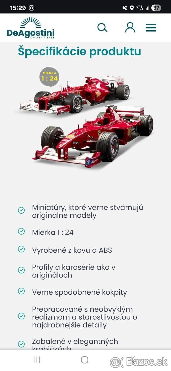 F1 Ferrari Deagostiny 1:24 - 2