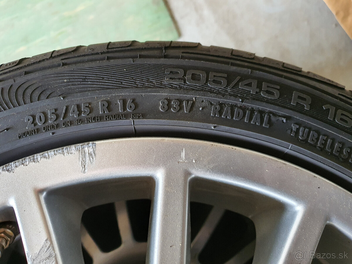 predám hliníkové disky VW s pneu - 2