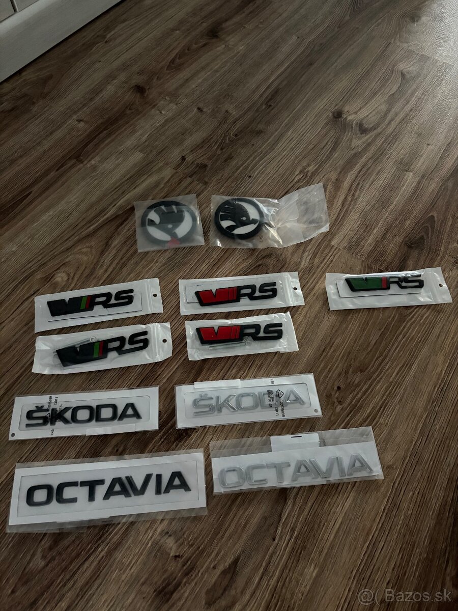 Škoda Logo emblem znak chrom čierna - 2