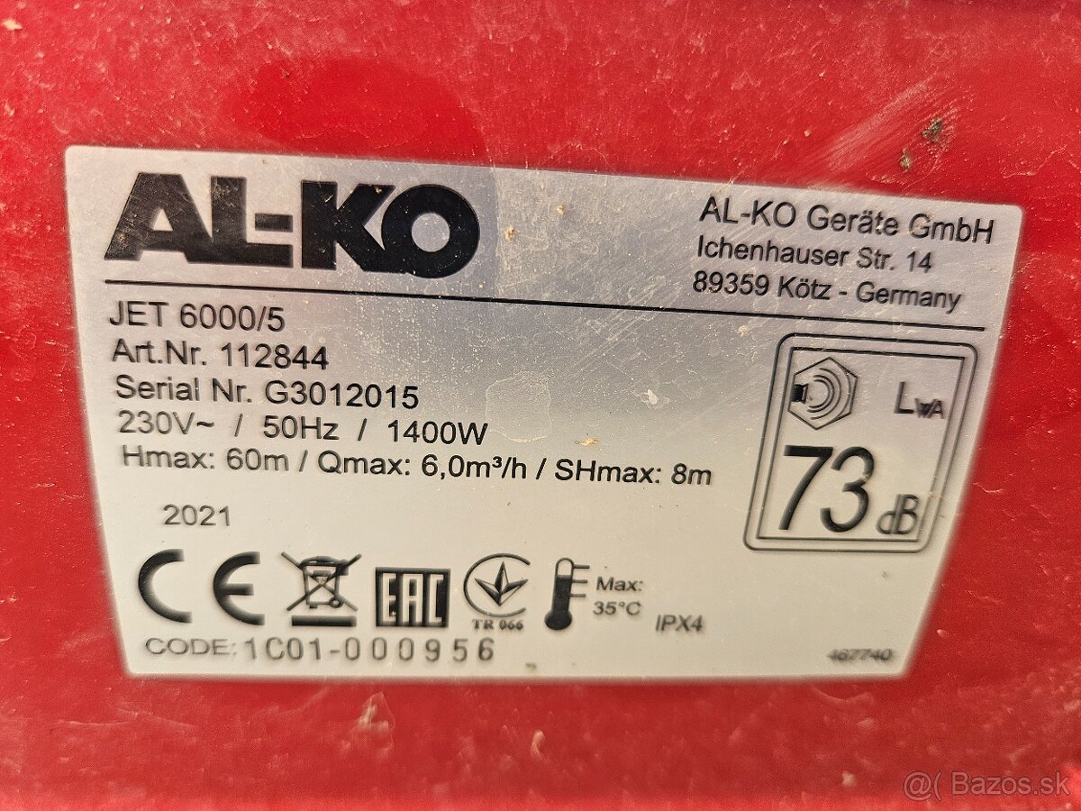 Čerpadlo Alko jet 6000/5 - 2