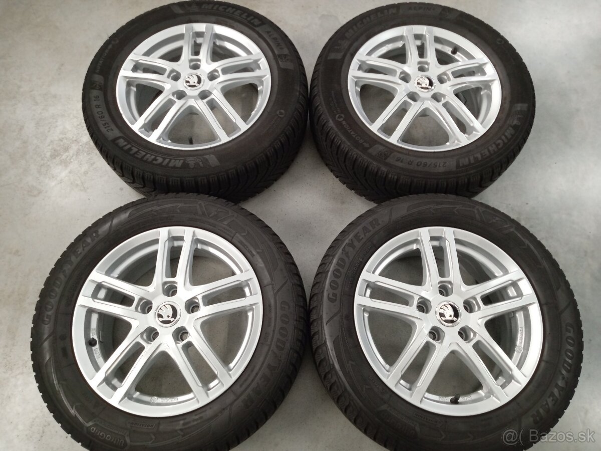 Predam zimne ALU 5x112 R16 6,5J ET41 DEZENT SKODA KAROQ YETI - 2