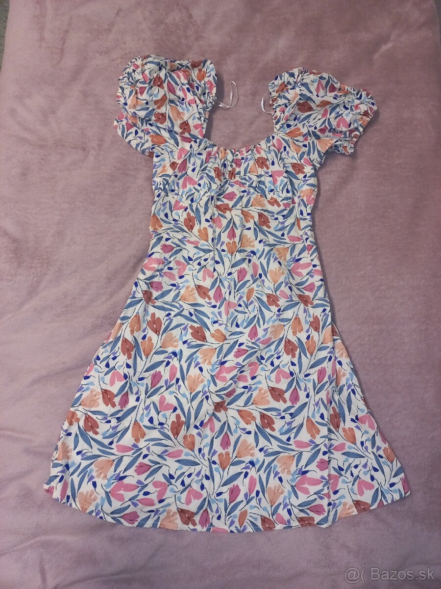 Krásne letné kvetinové šaty, veľkosť S - 2