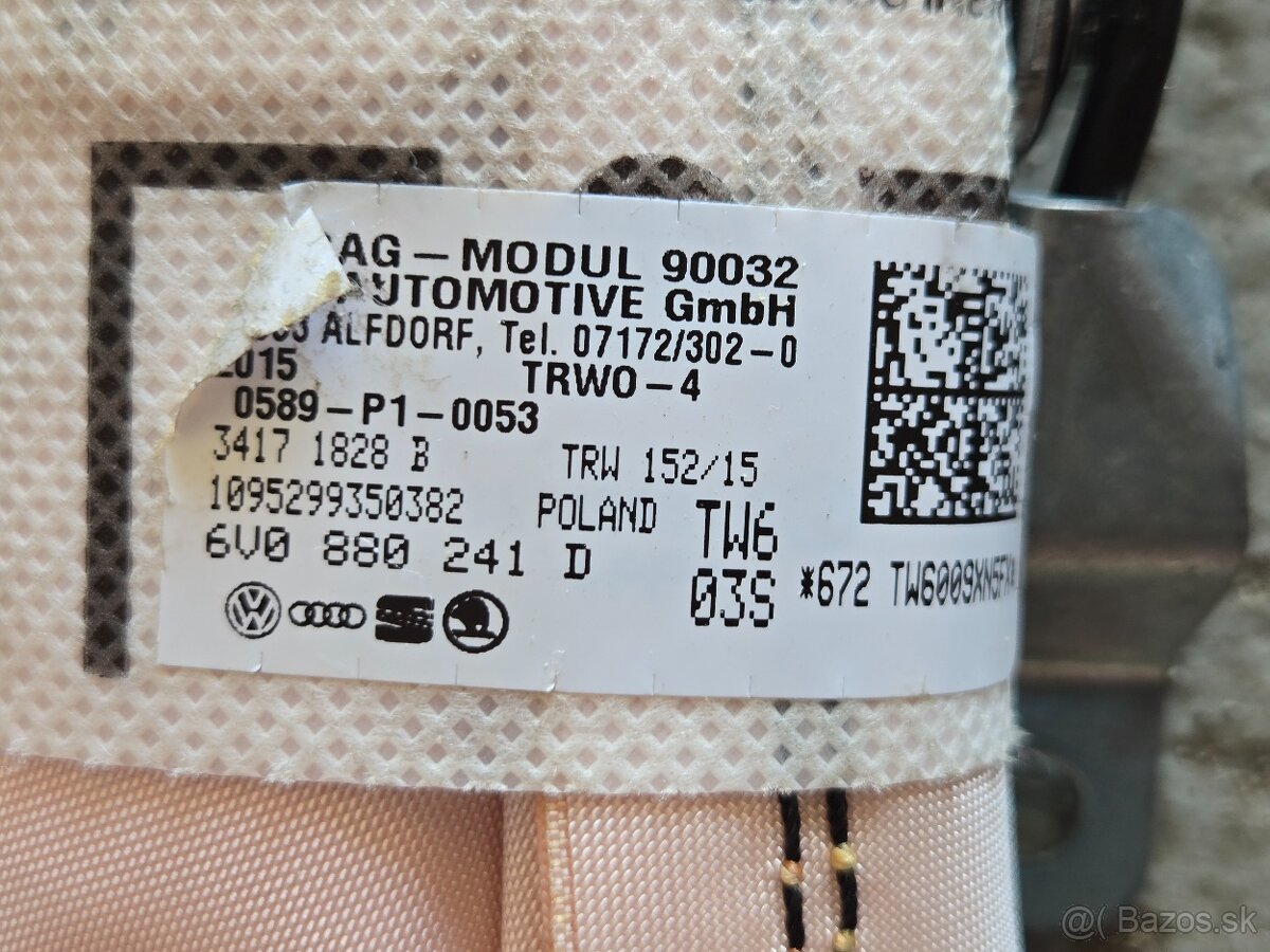 Bočný Airbag sedačky Škoda Fabia III - 2