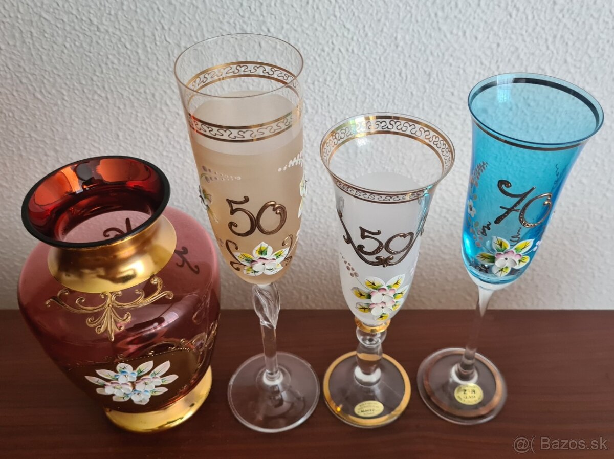 Jubilejné poháre a váza - 2