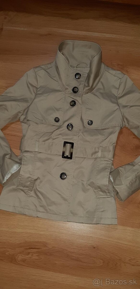 Prechodný krémový kabát H&M 36 - 2