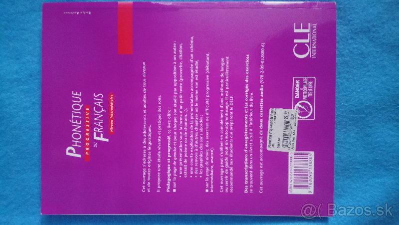 Predám knihu Phonétique Progressive du Francais - EUBA - 2