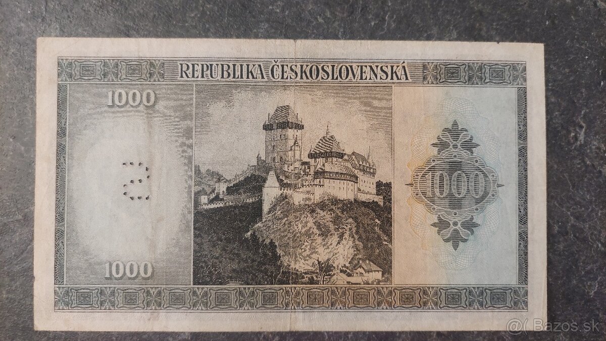 1000 Kčs 1945, stav 2 - 2