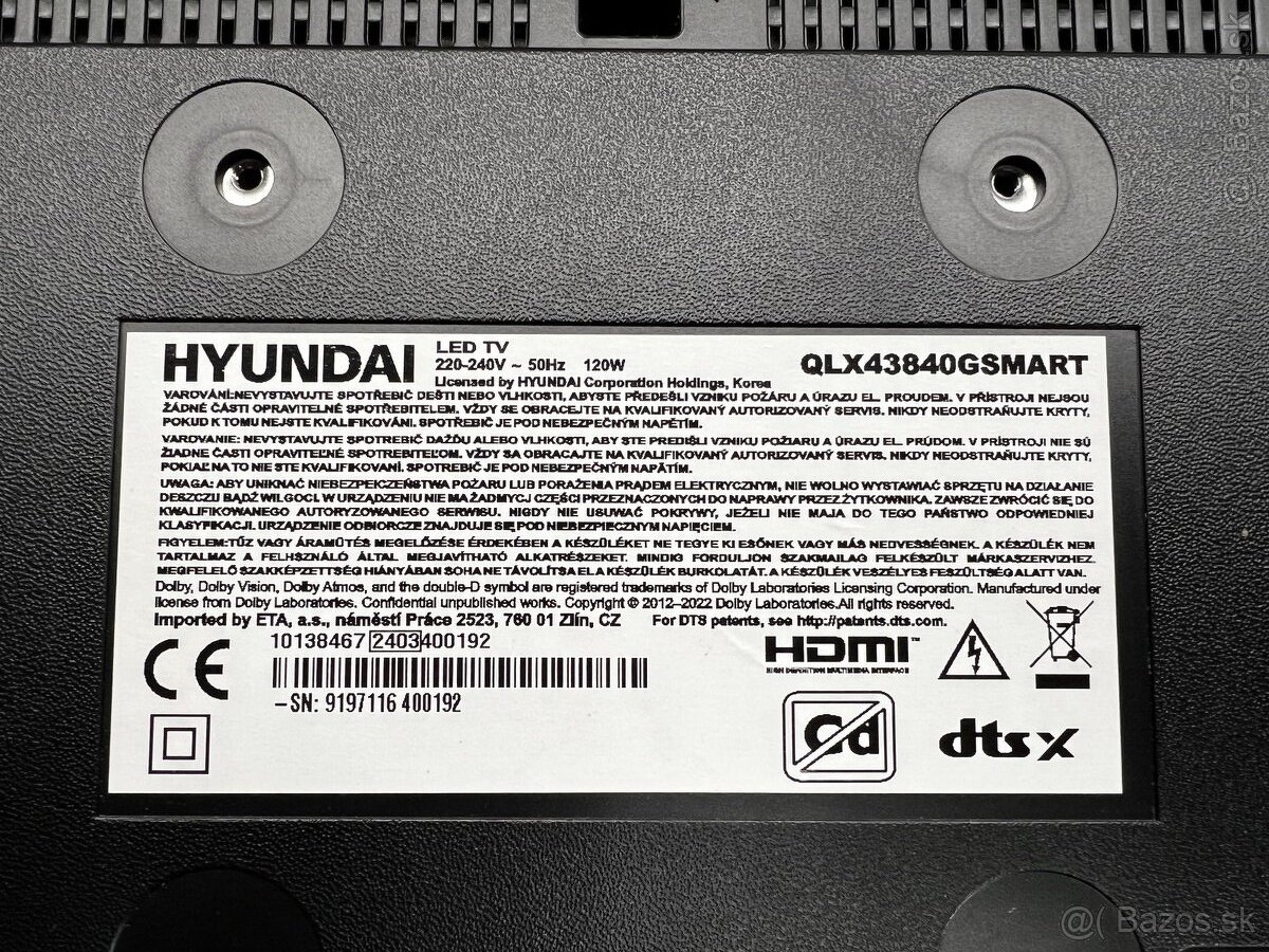 Hyundai QLX43840GSMART na diely - 2