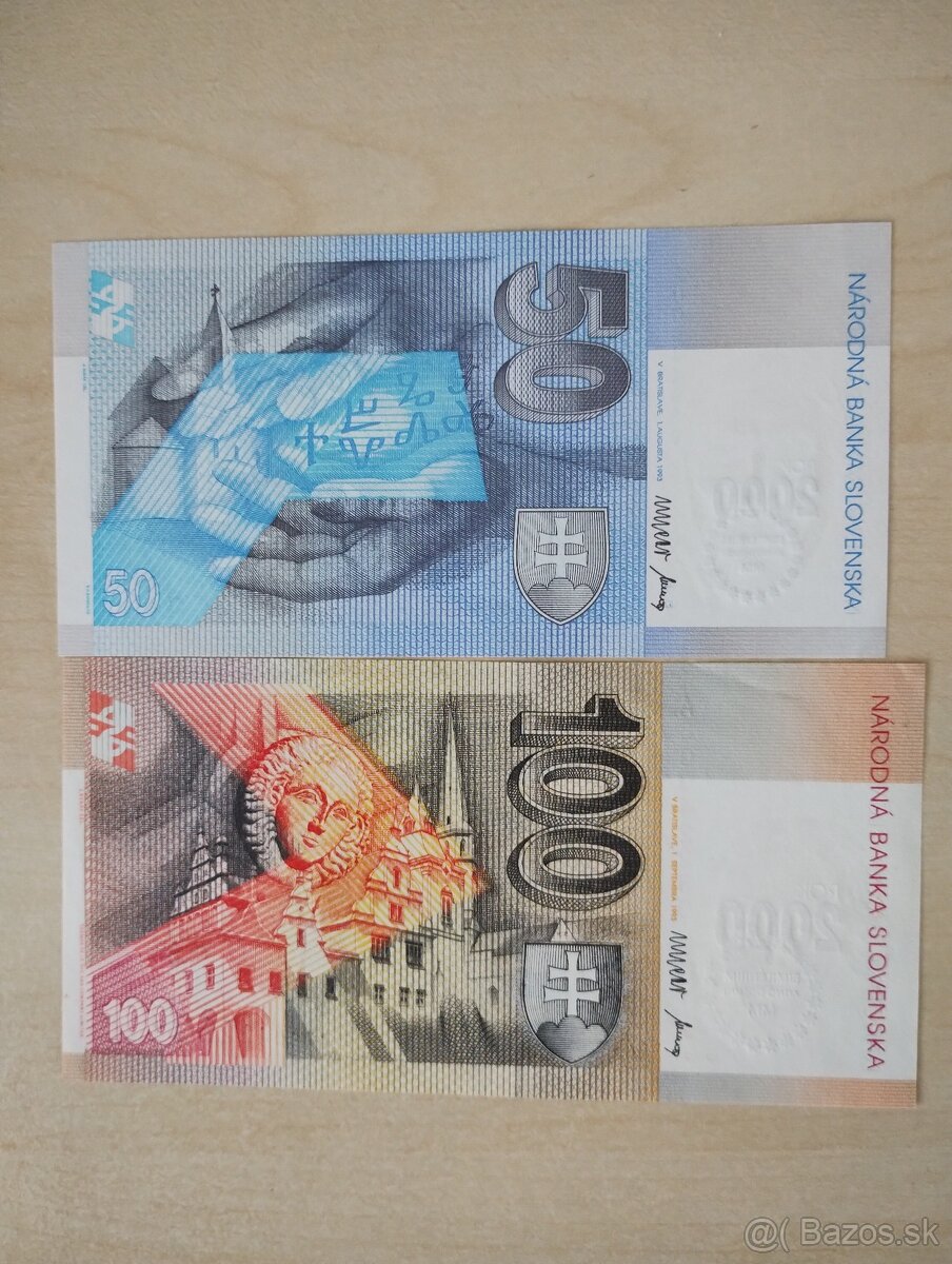 predán bankovky slovenská republika bimilenium, obe za 35 € - 2