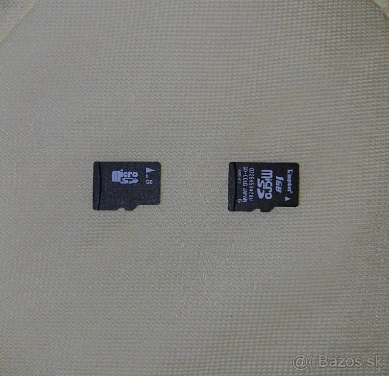 Nokia MicroSD 1GB a 2GB, SanDisk SD 256MB - 2