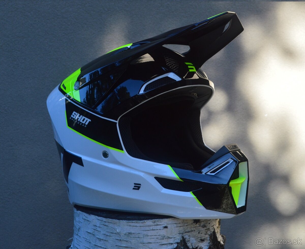 shot žltá prilba okuliere homologovaná na pretek ECE06 - 2