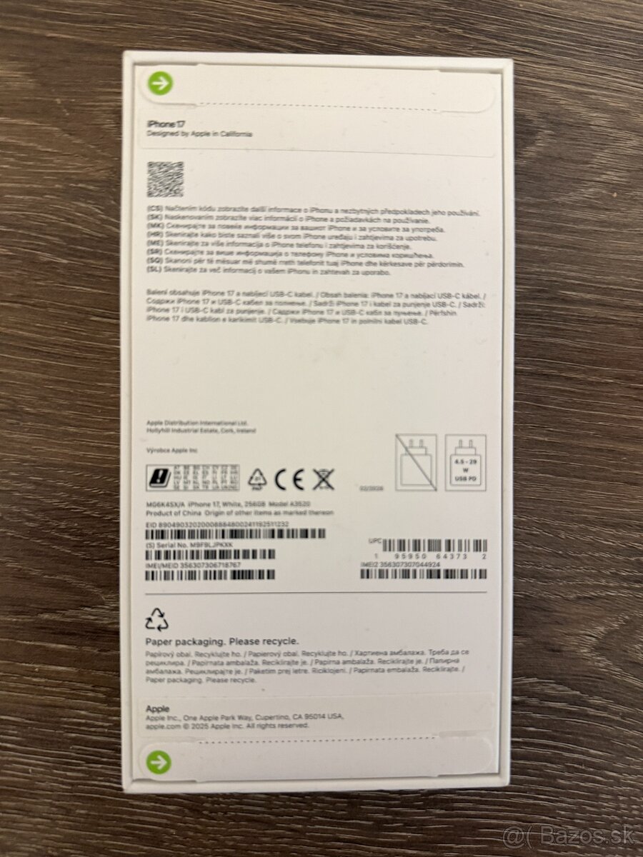 Iphone 17, White 256GB - 2