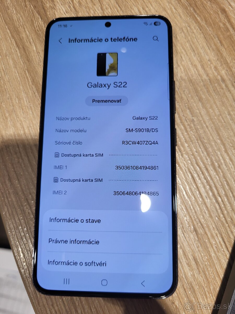Samsung S22 - použivaný - 2