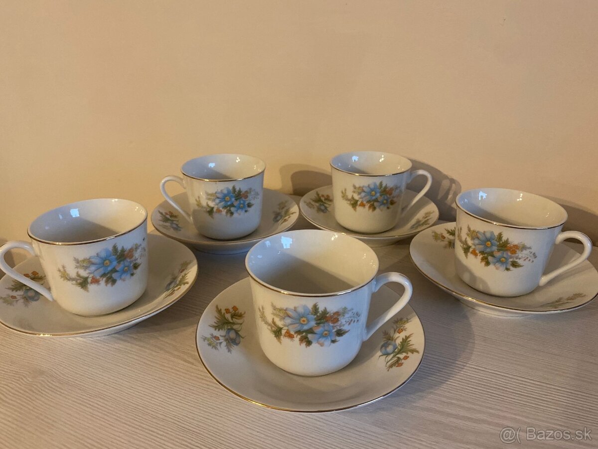 OZDOBNÉ ŠÁLKY NA KÁVU - čínsky porcelán - 2