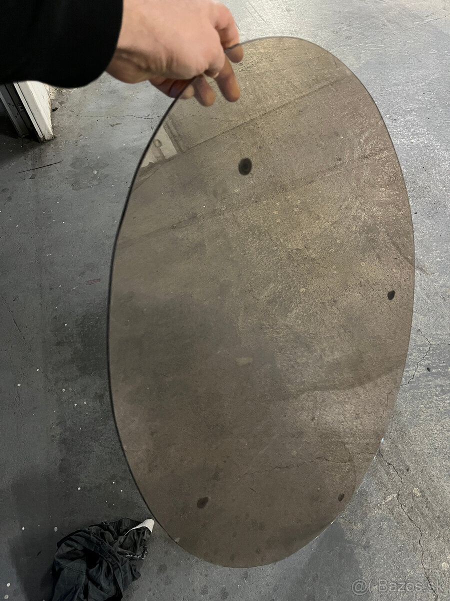 Predám oválne sklo dymové 100x65 cm - 2