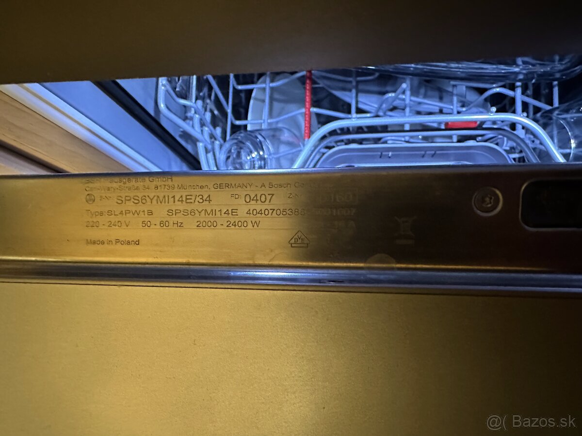 SURNE. Umyvacka riadu Bosch SPS6YMI14E, susenie - Zeolith - 2