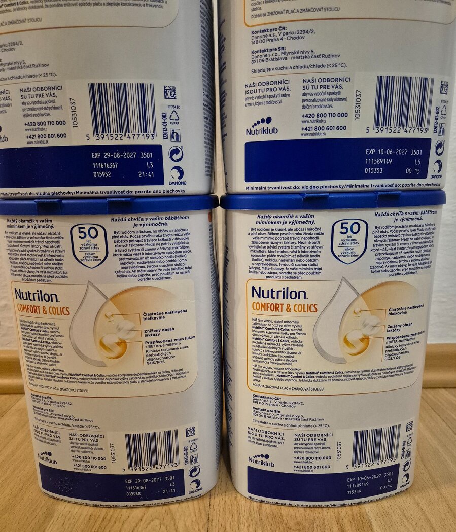 Nutrilon comfort colics 4 krabice nové - 2