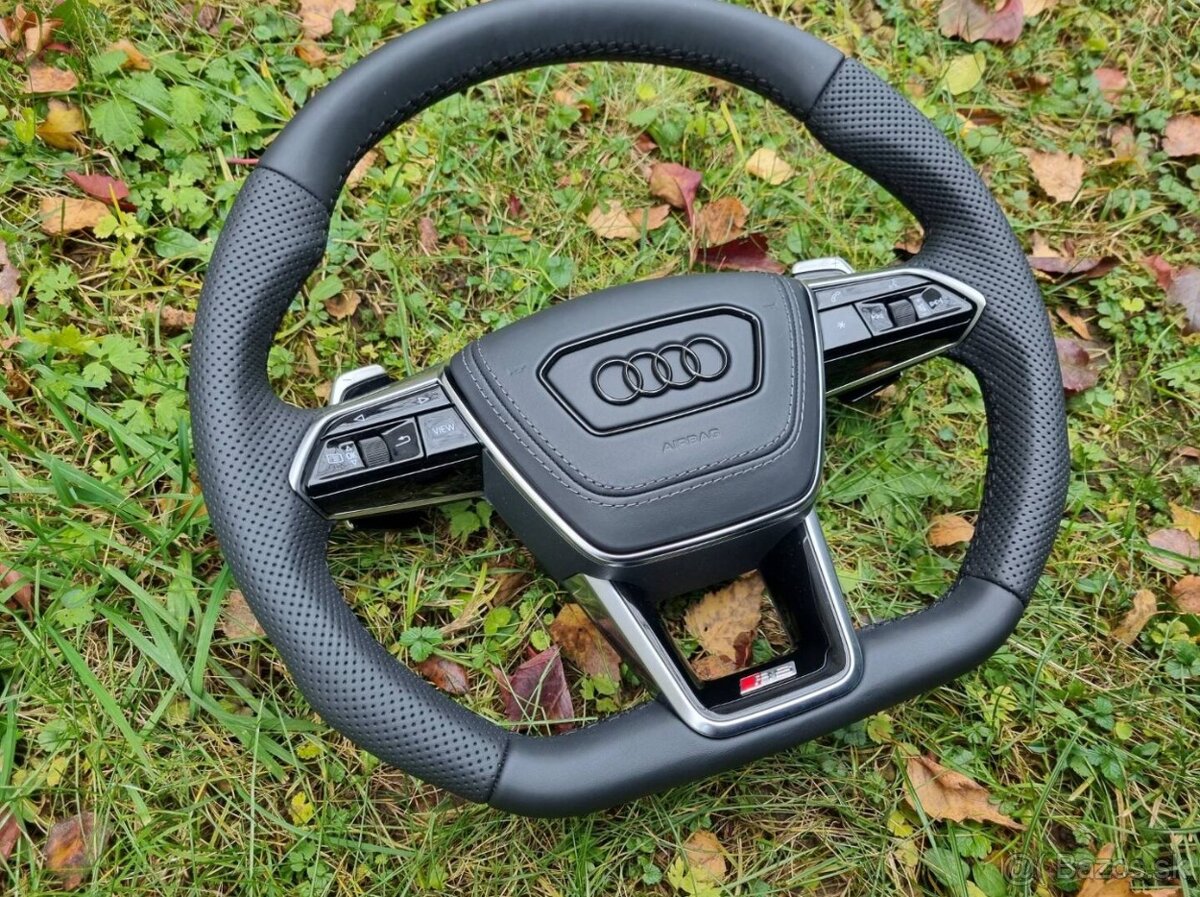 AUDI A6 C8 A8 Q8 VOLANT kozeny zkoseny perforovana koža - 2