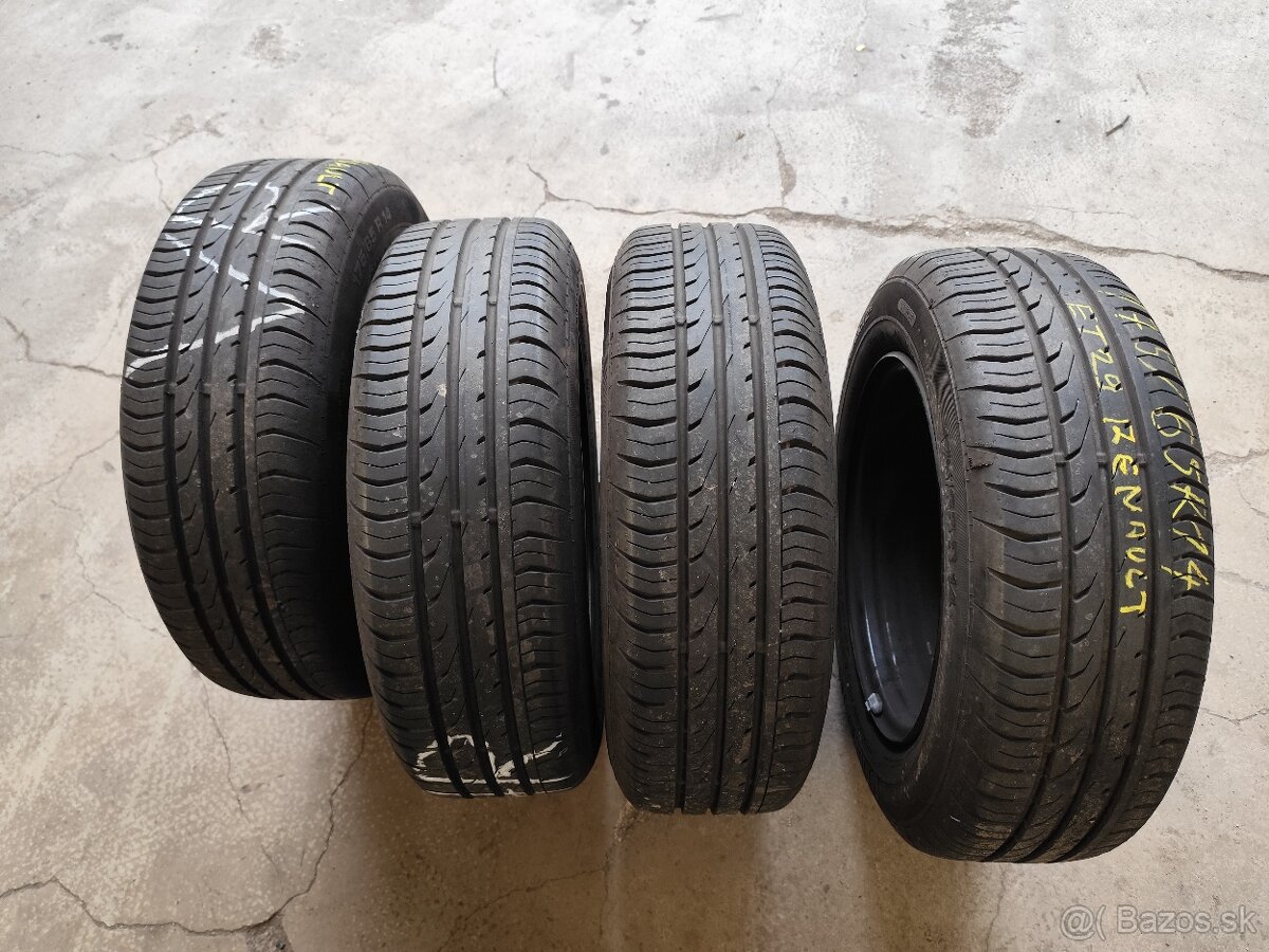 Sada renault Plechové disky+pneu 14" - 2