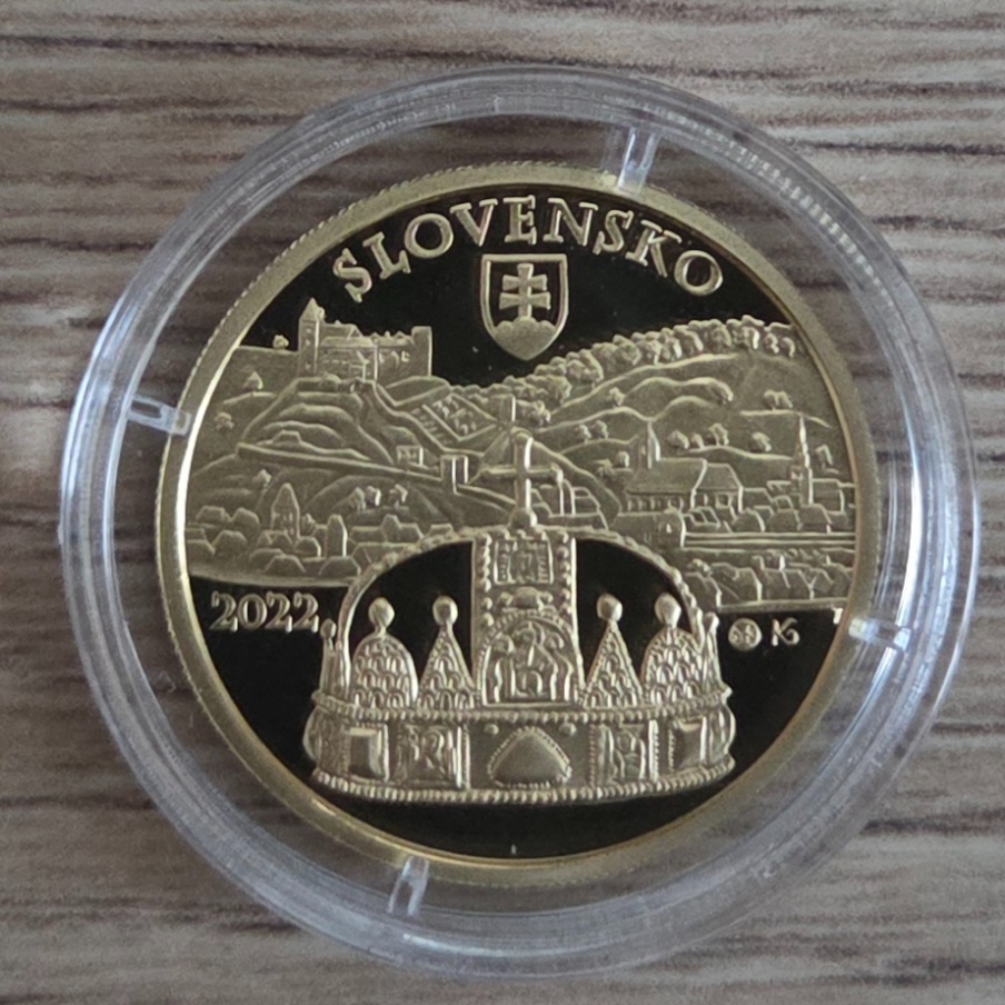 Zlatá zberateľská minca 100 € Korunovacia Rudolfa 2022 - 2