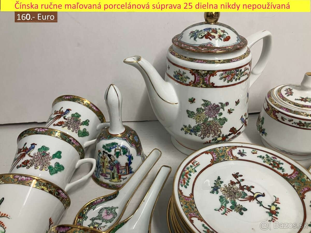 Ručne maľovaná 25 dielna porcelánová súprava - 2