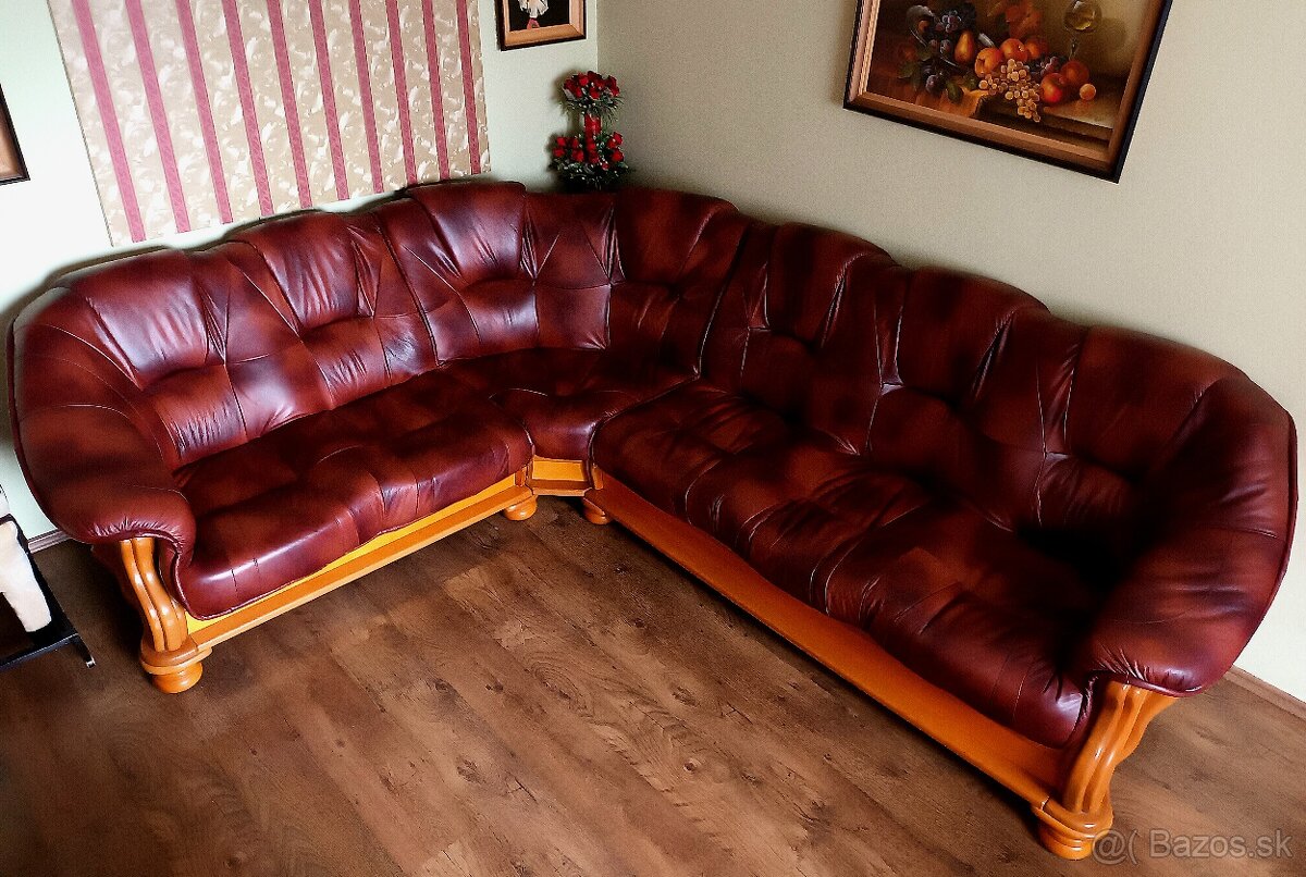 Kožená sedačka masív - 2