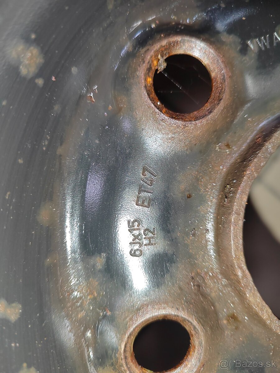5x112 R15 Plechove disky org. VW - 2
