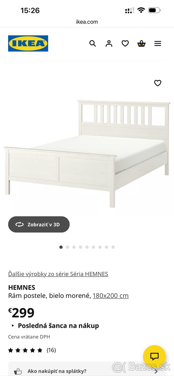 Posteľ Hemnes Ikea - 2