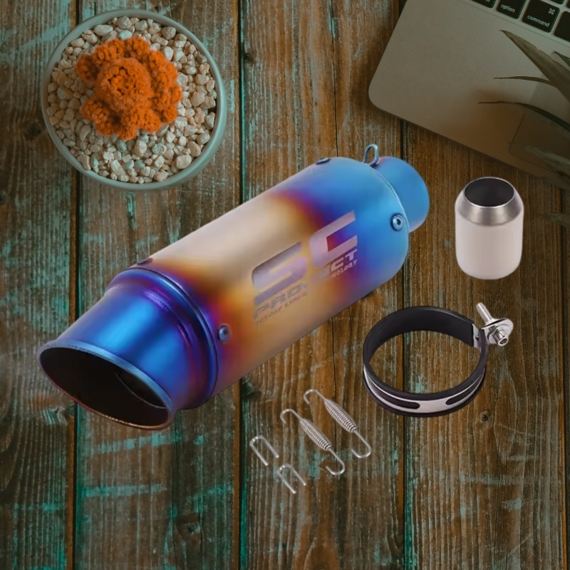 Na predaj Športový ladený univerzálny nerezový moto výfuk - 2