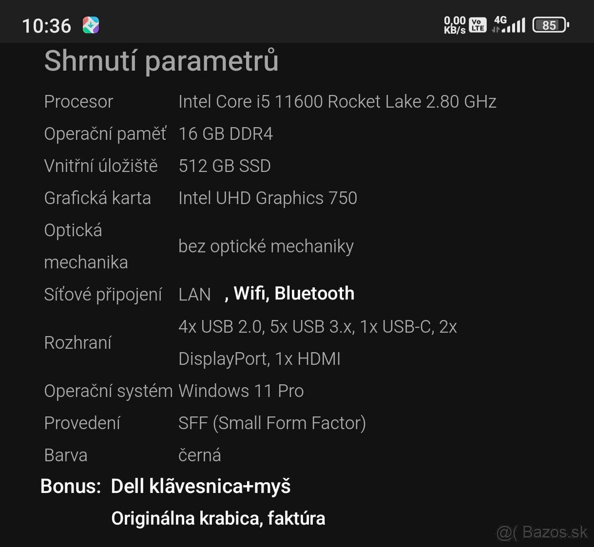 DELL Optiplex 5090 SFF, i5-11600 /16GB /512GB / W11Pro - 2