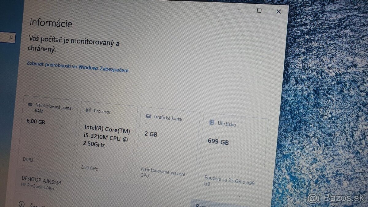 Hp Probook 4740,17.3LED, vlastná 2gb grafika,Nová baterka - 2