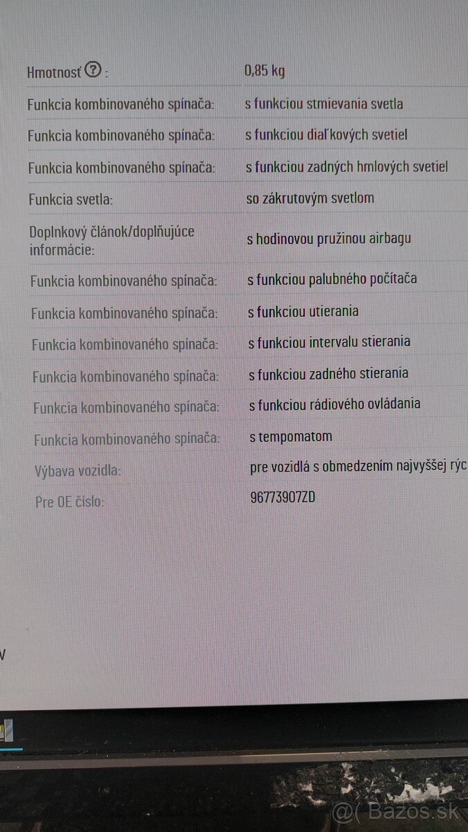 Predám páčky na P5008,3008 Citroen C5 - 2