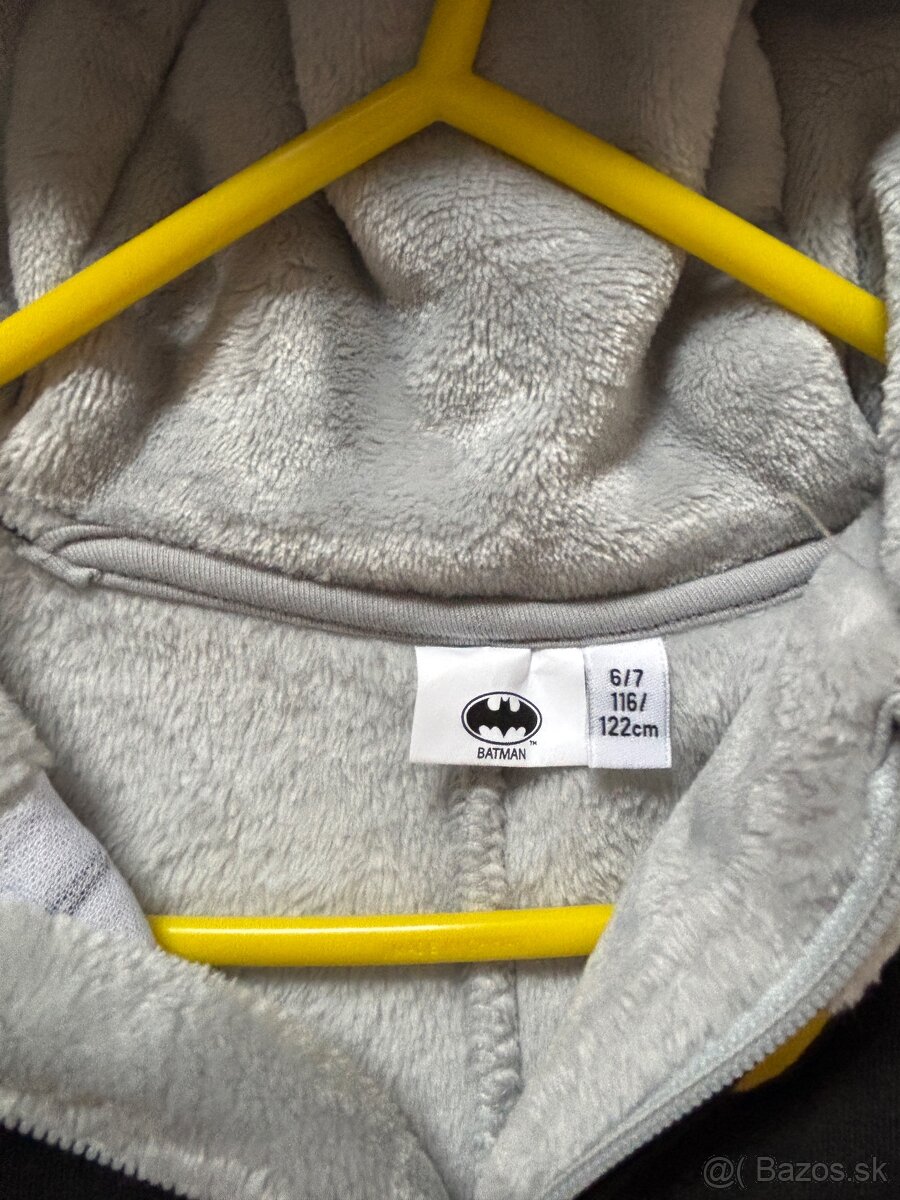 Plyšový overal Batman 6-7 , 116-122 cm - 2