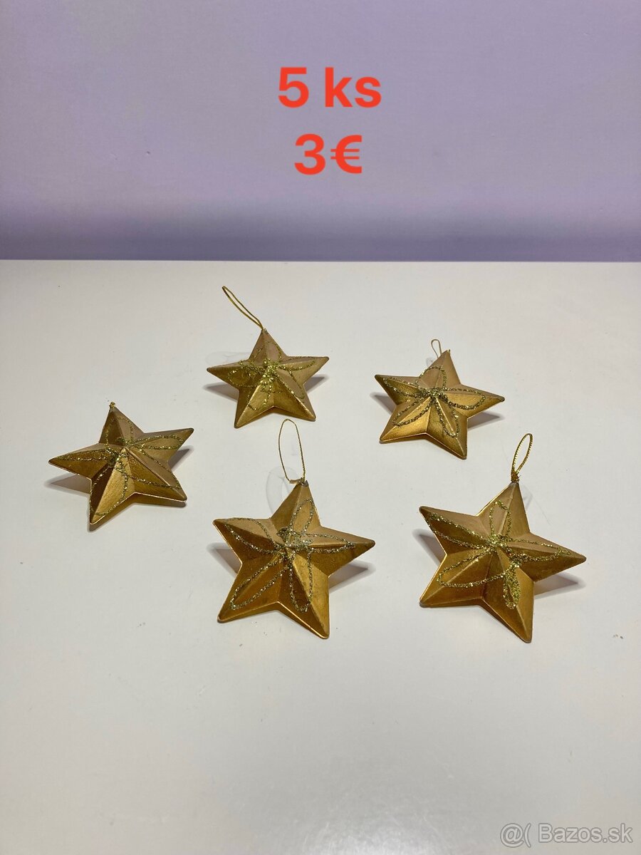 Vianočné ozdoby - zlaté - 2