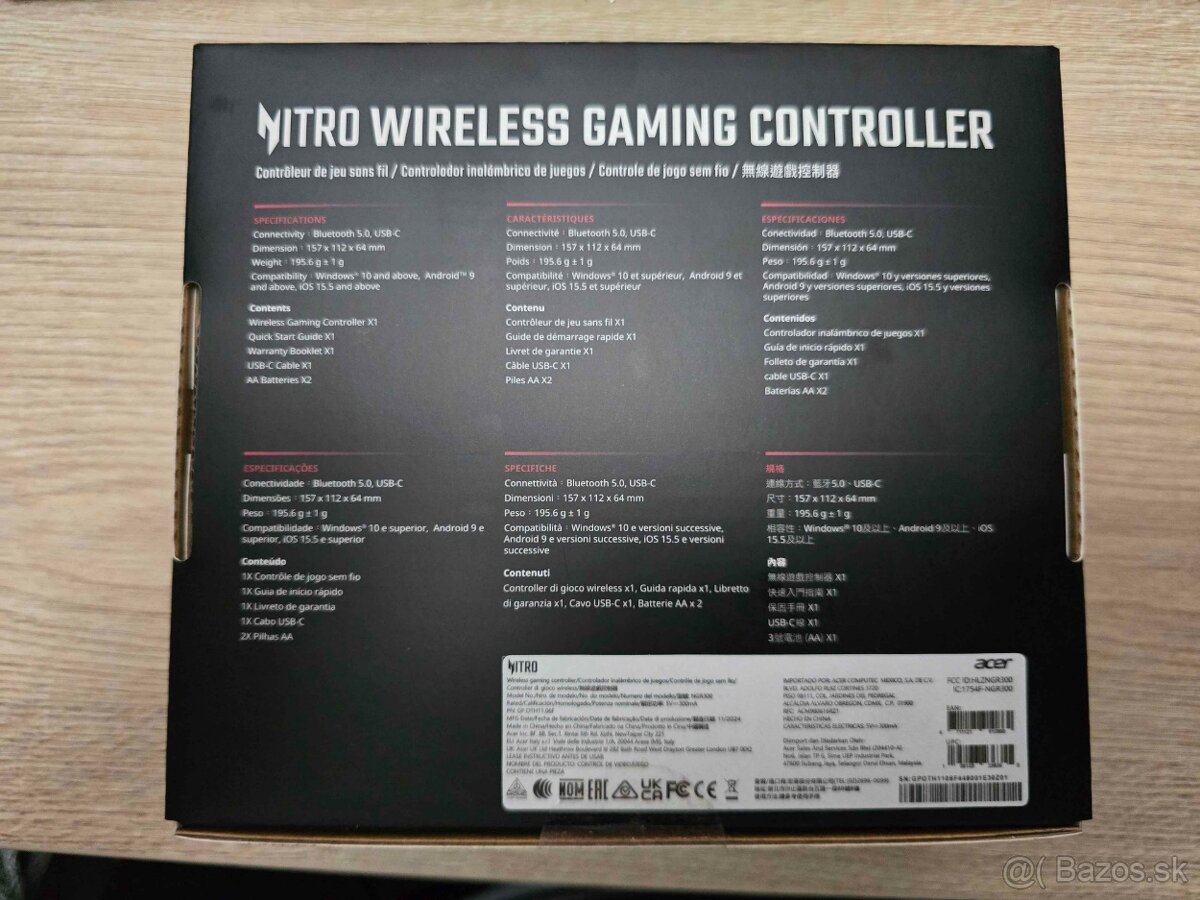 Acer Nitro Wireless Gaming Controller Black NGR300 - 2