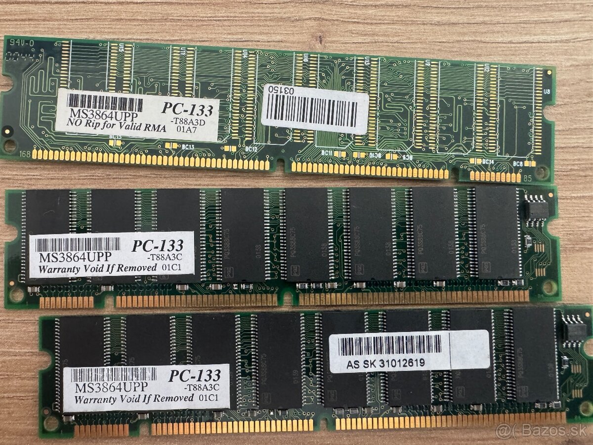 Balík retro RAM modulov - DDR1 + SDRAM PC-133 - 2