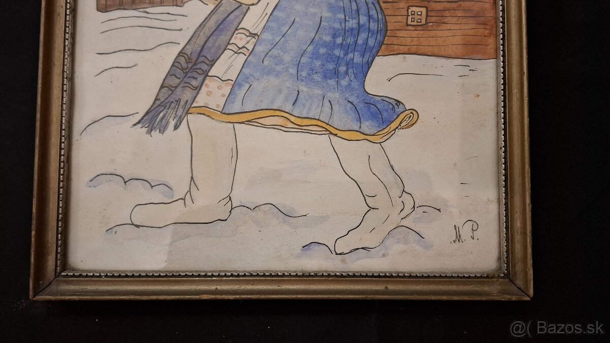 Starý obraz, originál v pôvodnom stave - 2