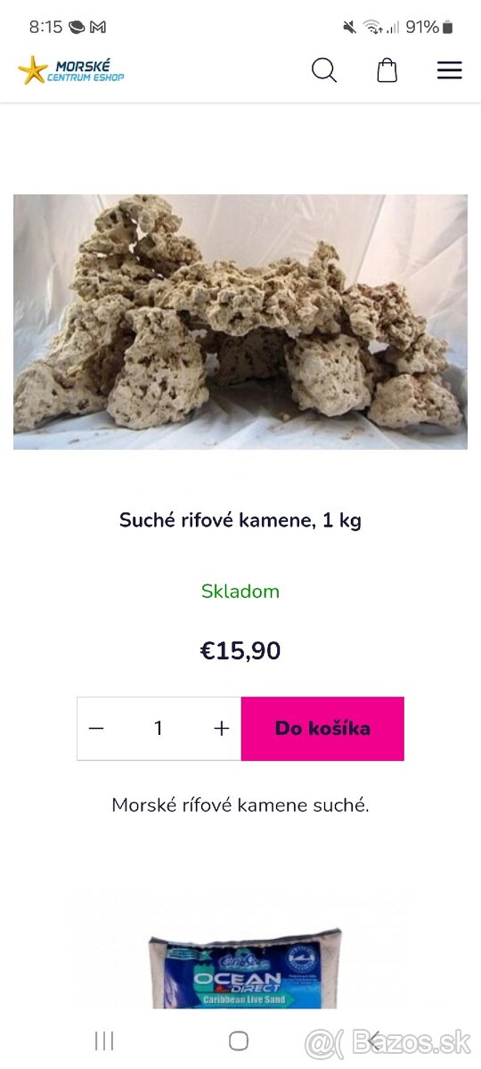 Predáme Živé morske kamene do Akvaria CENA DOHODOU - 2