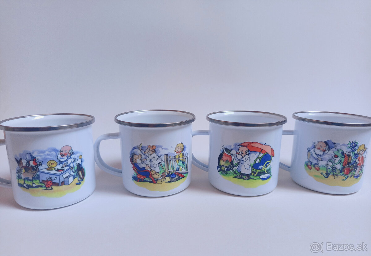 Smaltované hrnčeky s retro obrázkami - 2