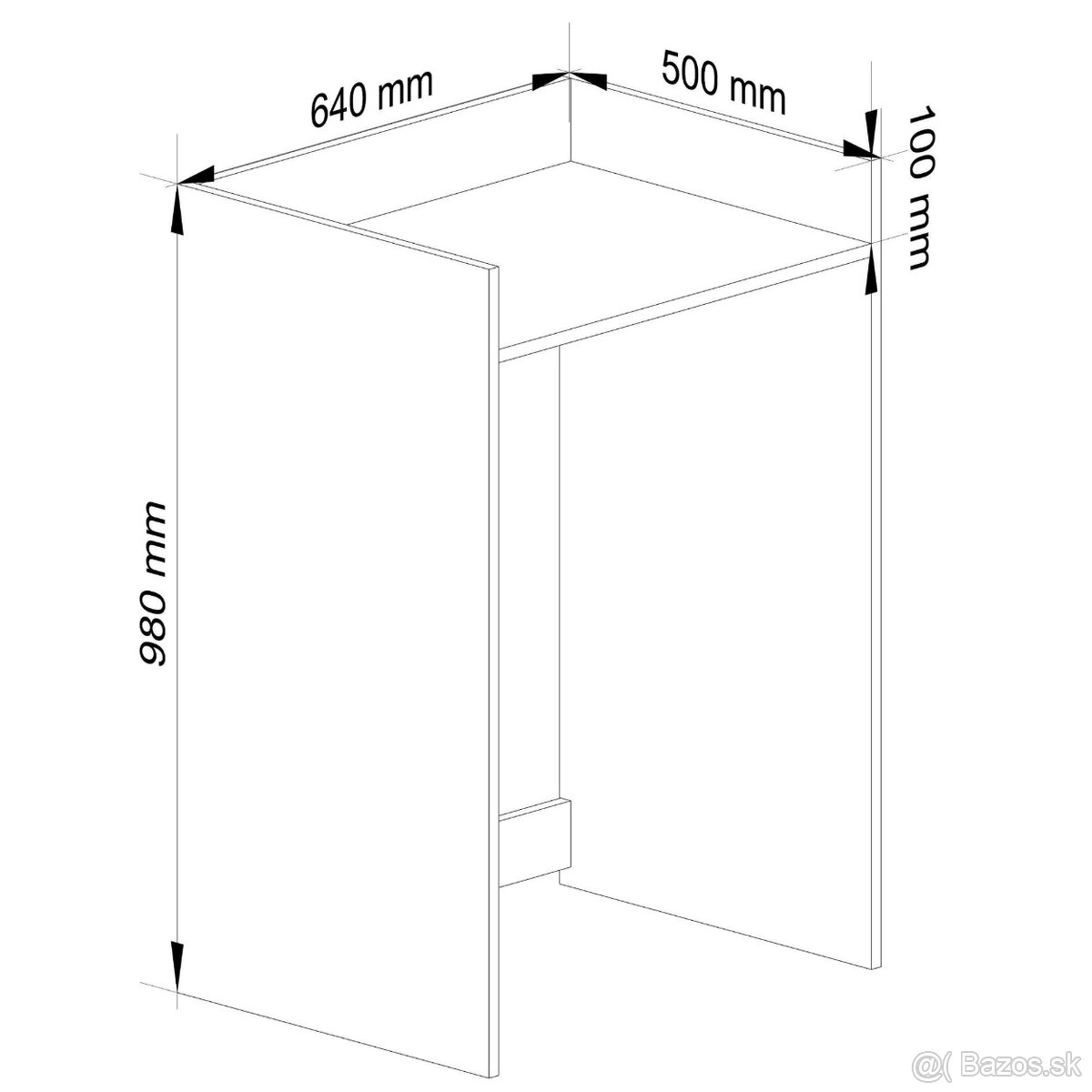 Skrinka - regál na práčku - 2