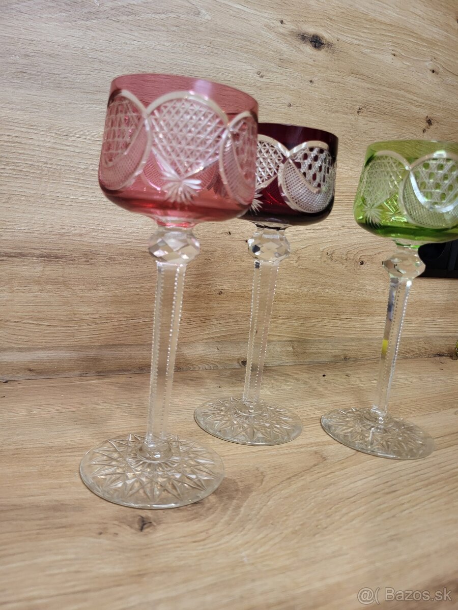 Brúsené krištáľové poháre - 2