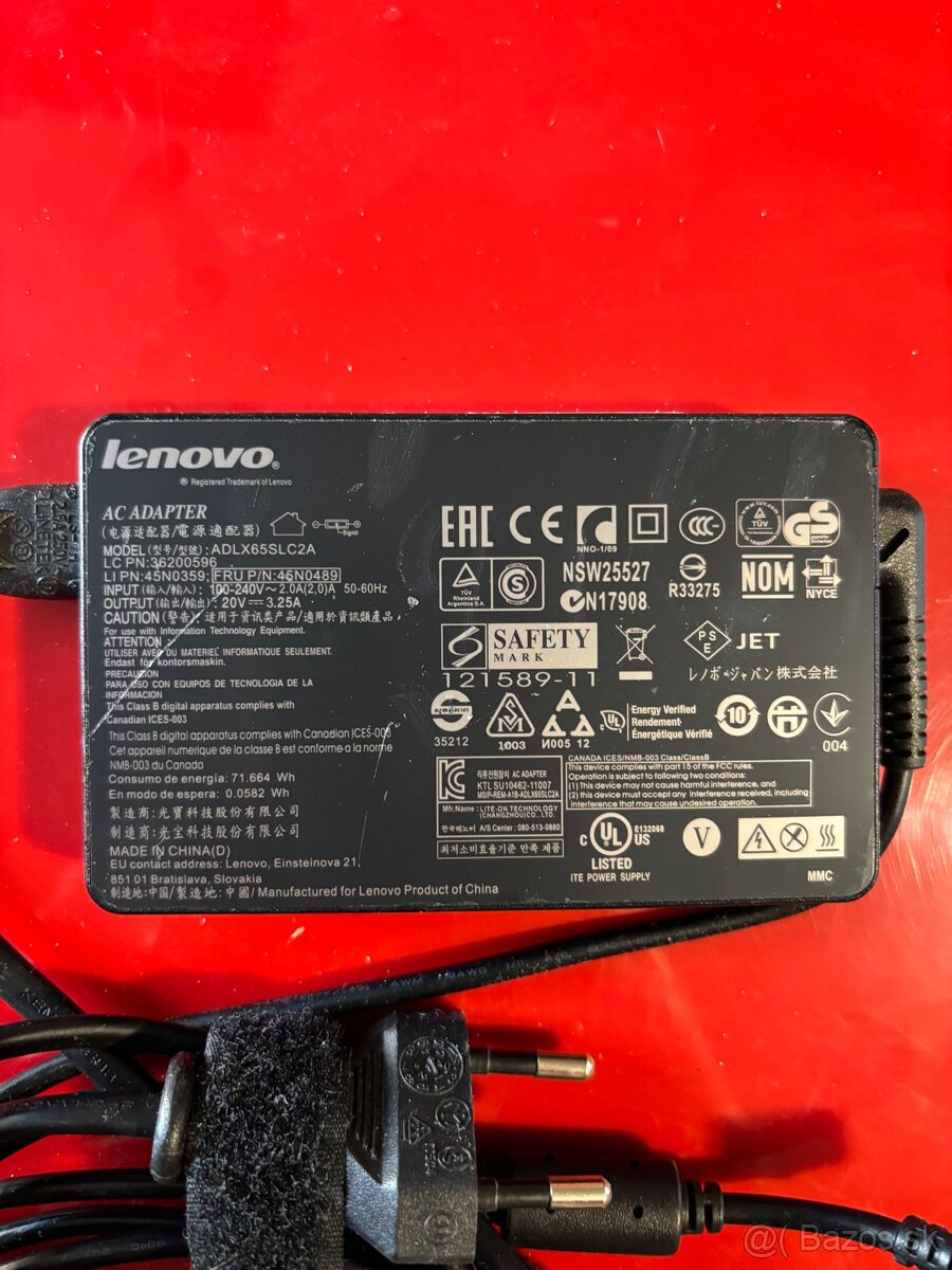 Originál nabíjačka Lenovo 65W 20V - 2