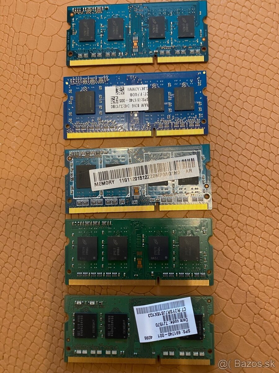 4GB DDR3/DDR3L RAM moduly do notebooku - 2